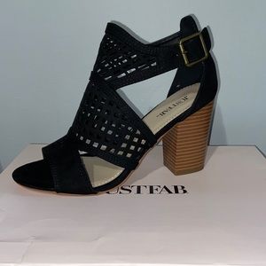 JUST FAB crush on me black dress sandals new